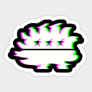 Libertarian Porcupine Glitch Sticker